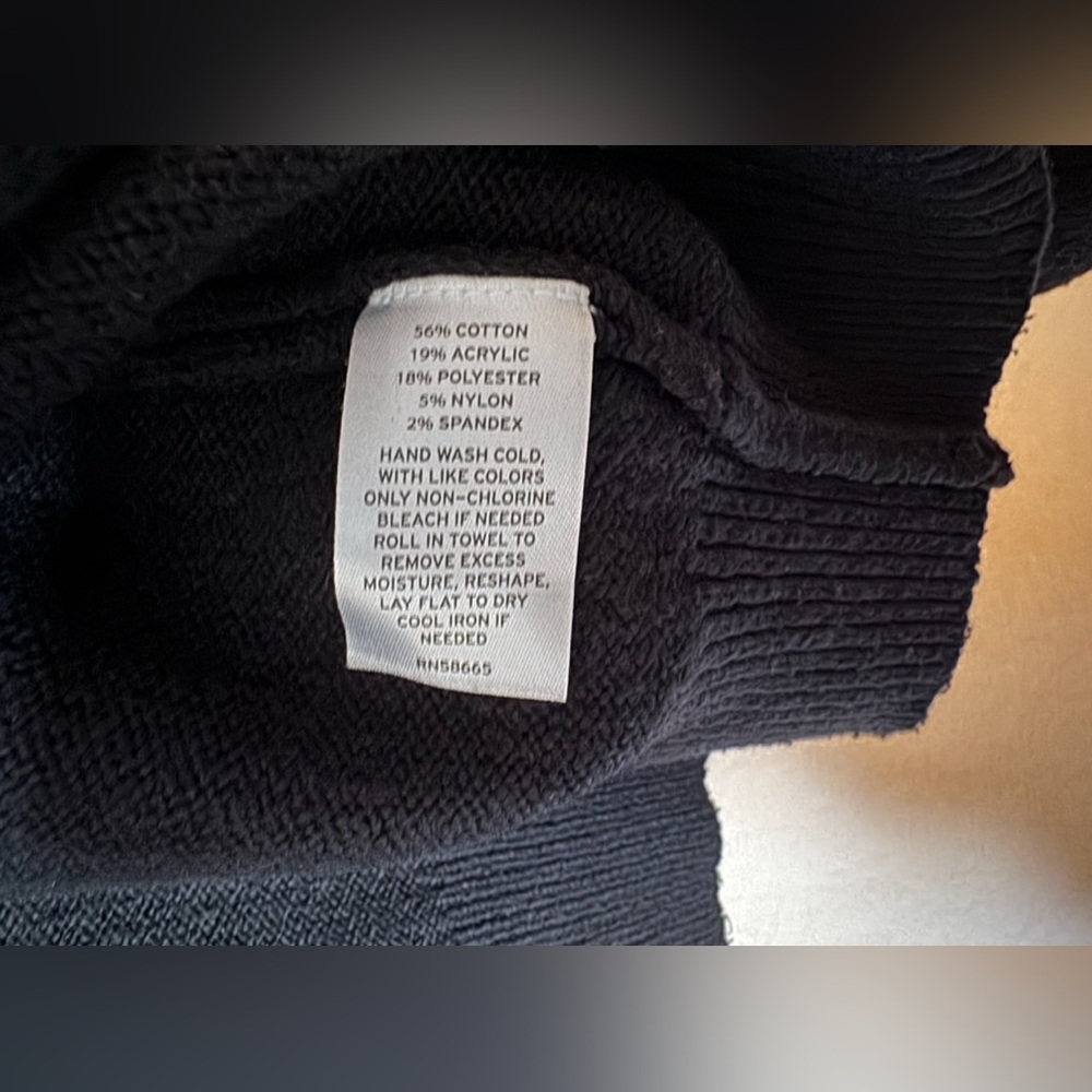 Nordstrom Black Cardigan Cotton Blend, Black, size L - Picture 15 of 16